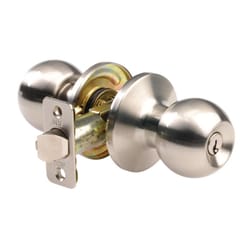 Ace Ball Satin Nickel Entry Door Knob 1-3/4 in.