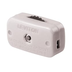 Leviton 6 amps Single Pole Feed Through Switch White 1 pk