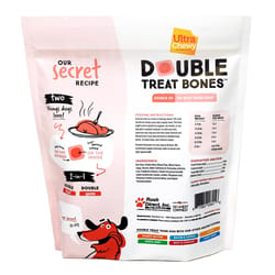 Ultra Chewy Double Treat Bone Liver Grain Free Chews For Dogs 22.4 oz 8 pk