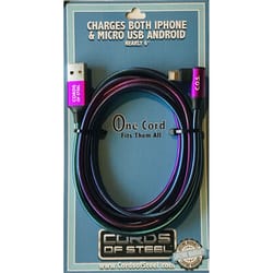 Cords of Steel 6 ft. L Multi Device Charger 1 pk