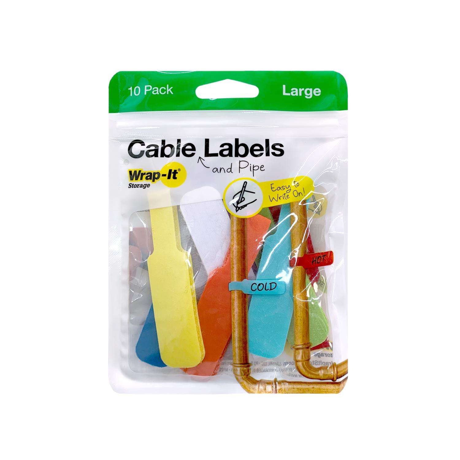 WrapIt Storage 1 in. L Multicolored Nylon Cable Labels Ace Hardware