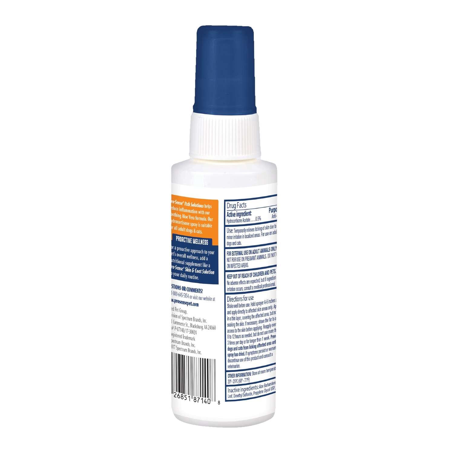 Hydrocortisone spray top