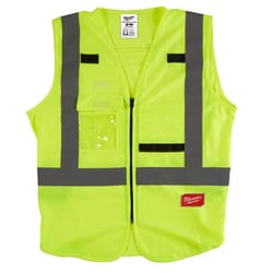 Milwaukee Class 2 with 10 Pockets Safety Vest High Visibility Yellow S/M
