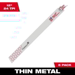 Milwaukee Torch 12 in. Bi-Metal Blade Set 24 TPI 5 pc
