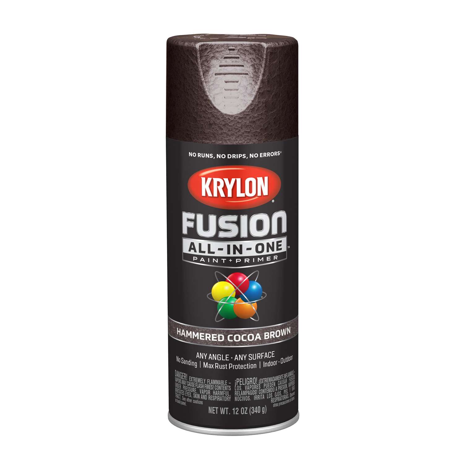 Krylon Fusion AllInOne Hammered Cocoa Brown Paint + Primer Spray