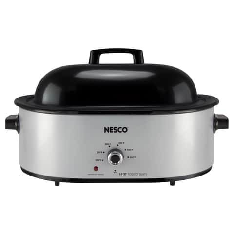 Nesco White Porcelain 6 qt Electric Roaster 9.25 in. H X 12 in. W X 17 in.  L - Ace Hardware