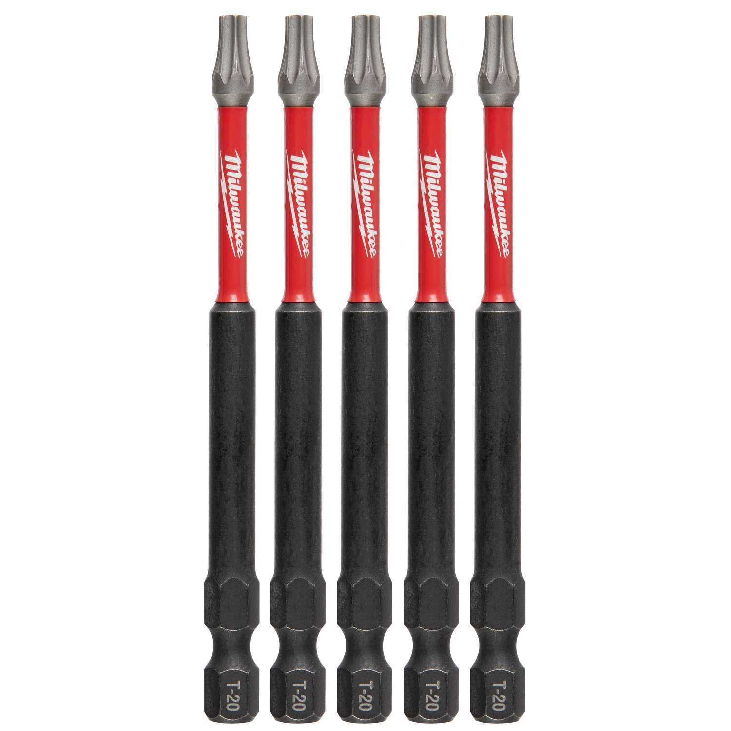 Milwaukee SHOCKWAVE Torx T20 x 31/2 in. L Impact Driver Bit Steel 5 pk
