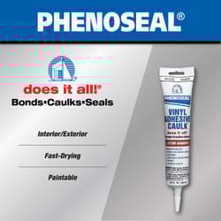Phenoseal White Vinyl All Purpose Adhesive Caulk 5.5 oz