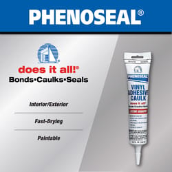 Phenoseal White Vinyl All Purpose Adhesive Caulk 5.5 oz