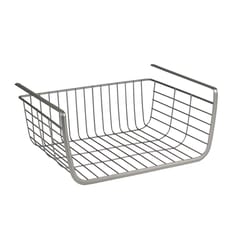 Spectrum Ashley 10.25 in. L X 13 in. W X 5.5 in. H Silver Shelf Basket