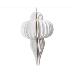 Decoris White Champagne Painted Edge Ornament 8 in.