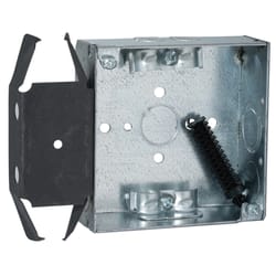 Raco BOX-LOC 21 cu in Square Metal 2 gang Junction Box Gray