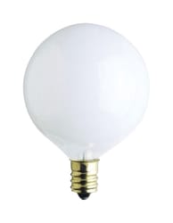 Westinghouse 25 W G16.5 Globe Incandescent Bulb E12 (Candelabra) White 1 pk