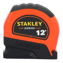Stanley LeverLock 12 ft. L X 0.5 in. W Tape Measure 1 pk