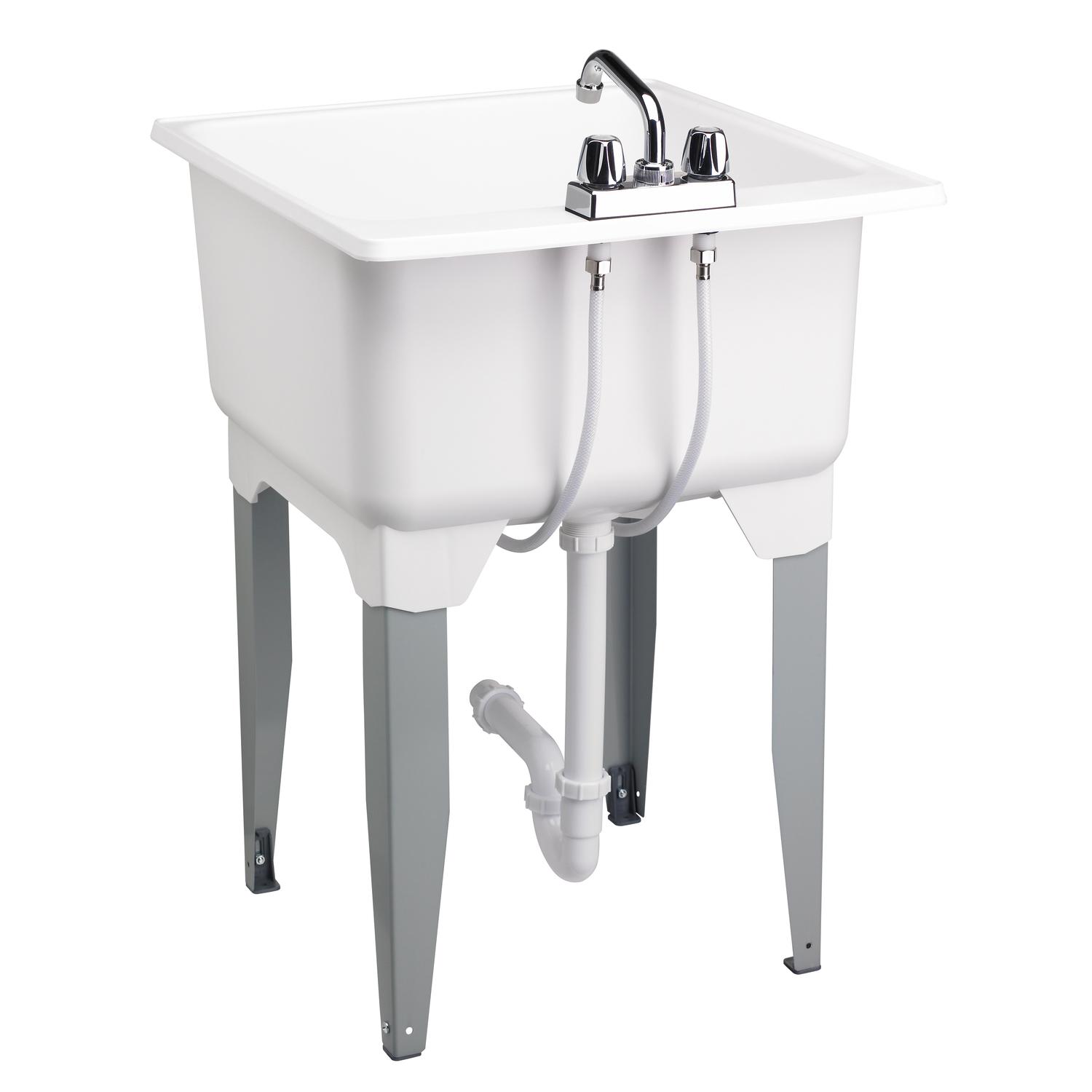 Mustee Utilatub 23 In. W X 25 In. D Single Polypropylene Laundry Tub ...