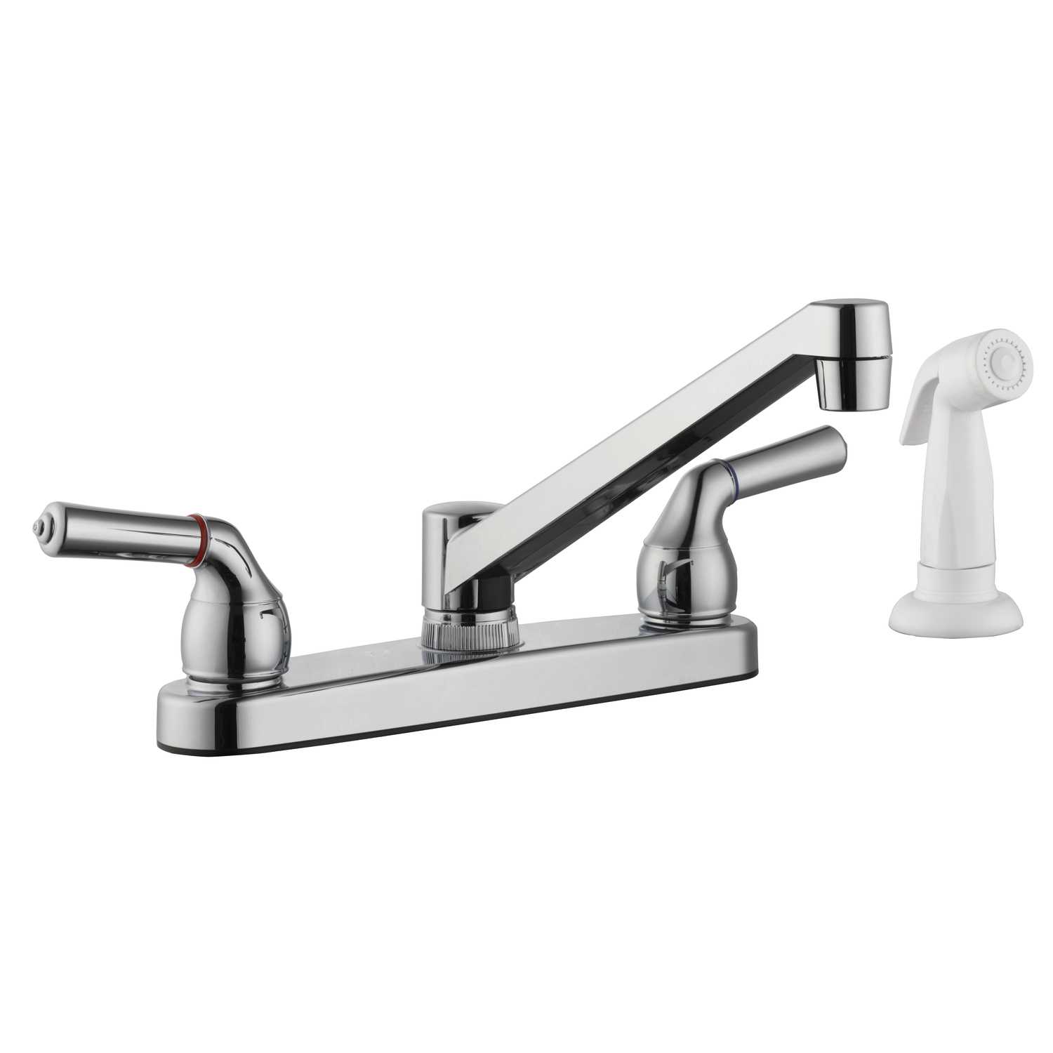 Home Plus Classic Two Handle Chrome Kitchen Faucet Side Sprayer