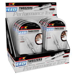 Performance Tool 8.2 in. X 8.2 in. L Steel Lighted Tweezers 1 pk