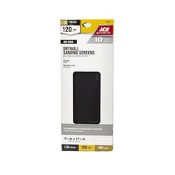 Ace 11.25 in. L X 4.25 in. W 120 Grit Silicon Carbide Drywall Sanding Screen 10 pk