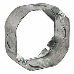 Steel City 4 in. Octagon Galvanized Steel Box Extension Ring Silver