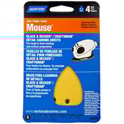 Norton MultiSand 5-3/8 in. L X 3-3/4 in. W Aluminum Oxide Mouse Sandpaper 5 pk