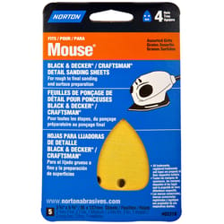 Norton MultiSand 5-3/8 in. L X 3-3/4 in. W Aluminum Oxide Mouse Sandpaper 5 pk