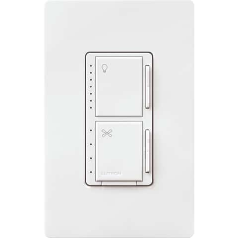 Feit Electric Dimmer Slider Switch for LED, Incandescent, and Halogen with  Decorative Wall Plate White - Smart LED