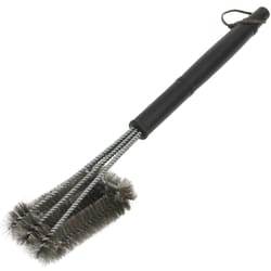 Chef Craft Black/Silver Stainless Steel Grill Brush