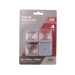 Ace Gray Push-On Plastic Chair Glide 4 pk