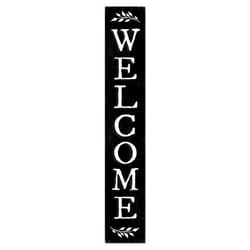 My Word! Multicolored Wood 46.5 in. H Welcome Black Porch Sign