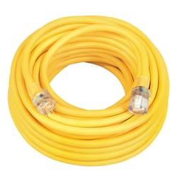 Coleman Cable American Contractor Outdoor 100 ft. L Yellow Extension Cord 10/3 SJEOW