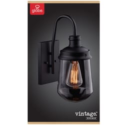 Globe Electric Edelman 1-Light Matte Black Vintage Wall Sconce