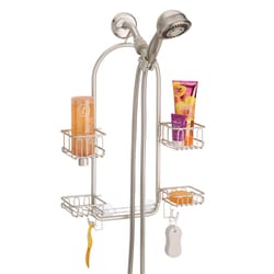 InterDesign Classico 21 in. H X 5.25 in. W X 9 in. L Satin Silver Swing Shower Caddy