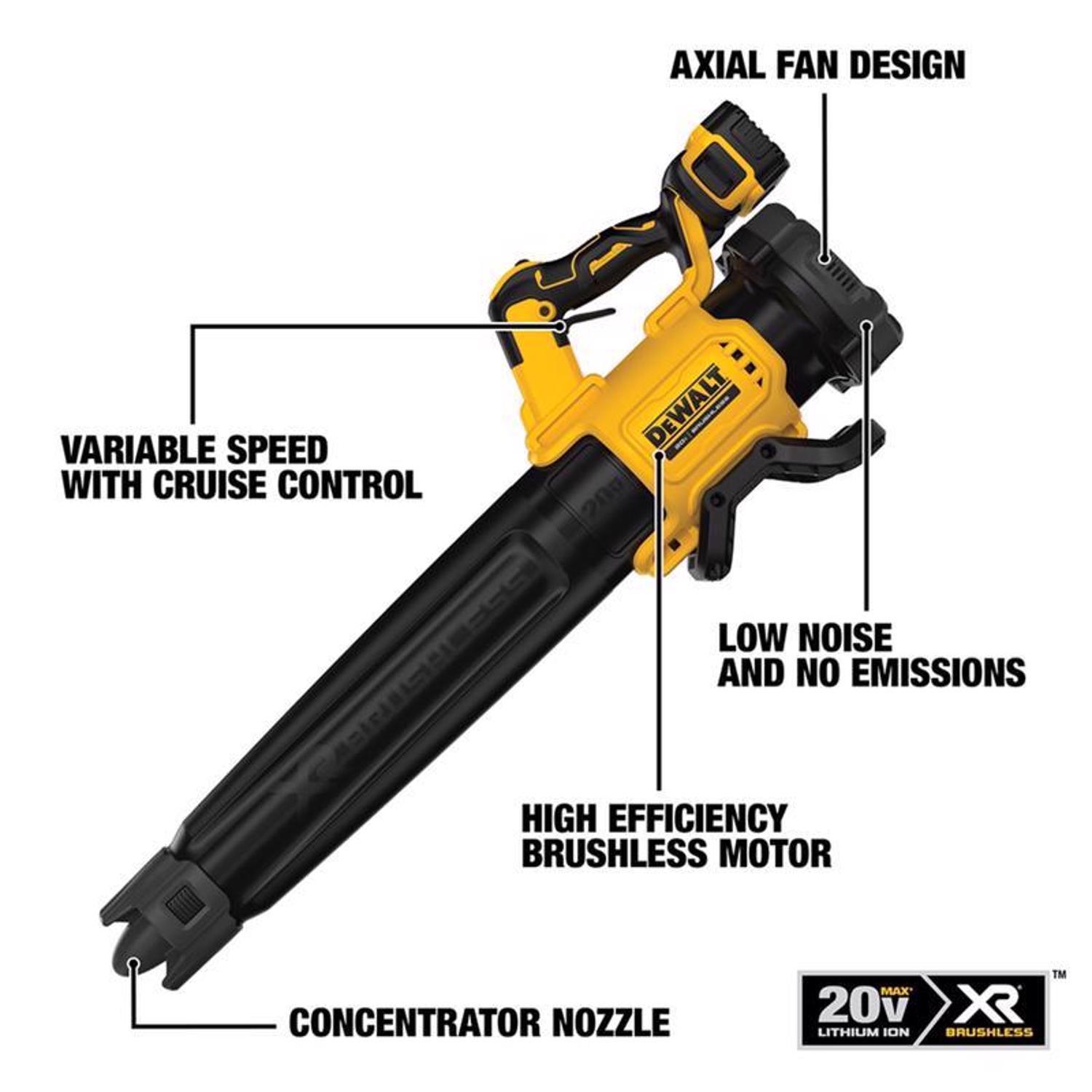 DeWalt 20V MAX DCBL722B 125 mph 450 CFM 20 V Battery Handheld Blower Tool Only Mfr DCBL722B Ace Hardware