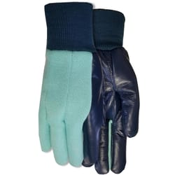 Midwest Quality Gloves Jersey 'N More L Jersey Cotton Garden Glove Navy Gardening Gloves