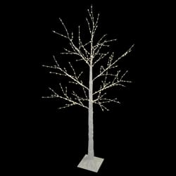 Holiday Bright Lights LED Warm White Lighted Birch Tree 68 in. Yard Decor