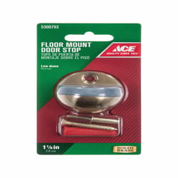 Ace 1 in. W Solid Brass w/Rubber Stop Gold Door Stop Mounts to floor 1/4 in.