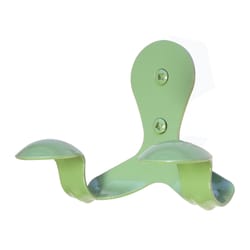 FENIX SmartHook 3.5 in. L Powder Coated Pastel Green Steel Contemporary Double Hook 15 lb. cap. 1 pk