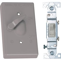 Sigma Engineered Solutions Rectangle Die-Cast Metal 1 gang 4.57 in. H X 2.83 in. W Toggle Switch and