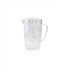 Choice 72 oz. Clear SAN Plastic Beverage Pitcher with 3 Spouts