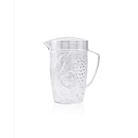 ACRYLIC 3 QUART INFUSION PITCHER W/ICE CHILLING COMPARTMENT