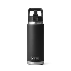 YETI Rambler 26 oz Black BPA Free Bottle with Straw Cap