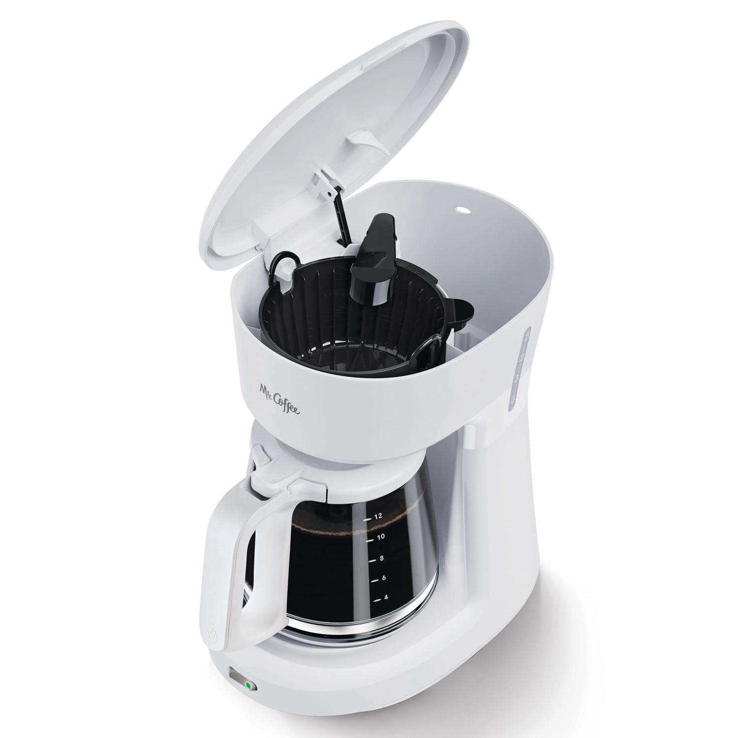 Mr. Coffee 5-Cup White Switch Coffee Maker