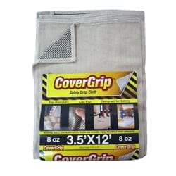 CoverGrip 3.5 ft. W X 12 ft. L X 1.5 mil 8 oz Safety Canvas Drop Cloth 1 pk