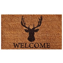 Home & More 2 ft. W X 3 ft. L Multi-color Deer Welcome Coir Door Mat