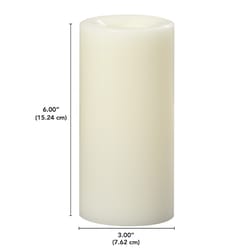 Sterno Home Cream Unscented Scent Pillar Candle