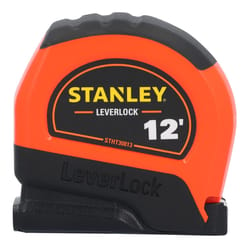 Stanley LeverLock 12 ft. L X 0.5 in. W Compact Tape Measure 1 pk