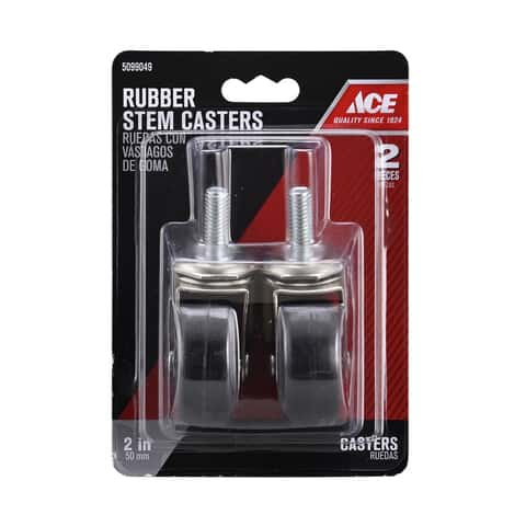 Ace 2 in. D Swivel Soft Rubber Caster 80 lb 2 pk Ace Hardware