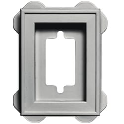 Builders Edge 6 in. H X 5 in. W X 1 in. L Unfinished Gray Vinyl Mounting Block