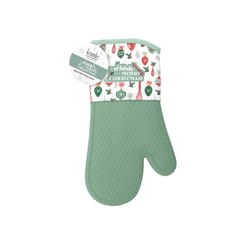 Krumbs Kitchen Assorted Holiday Farmhouse Fabric/Silicone Oven Mitt