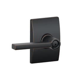 Schlage F Series Latitude/Century Aged Bronze Privacy Lever 1-3/4 in.